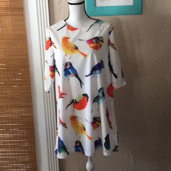 Bird print dress. Size M/L - Picture 2 of 3